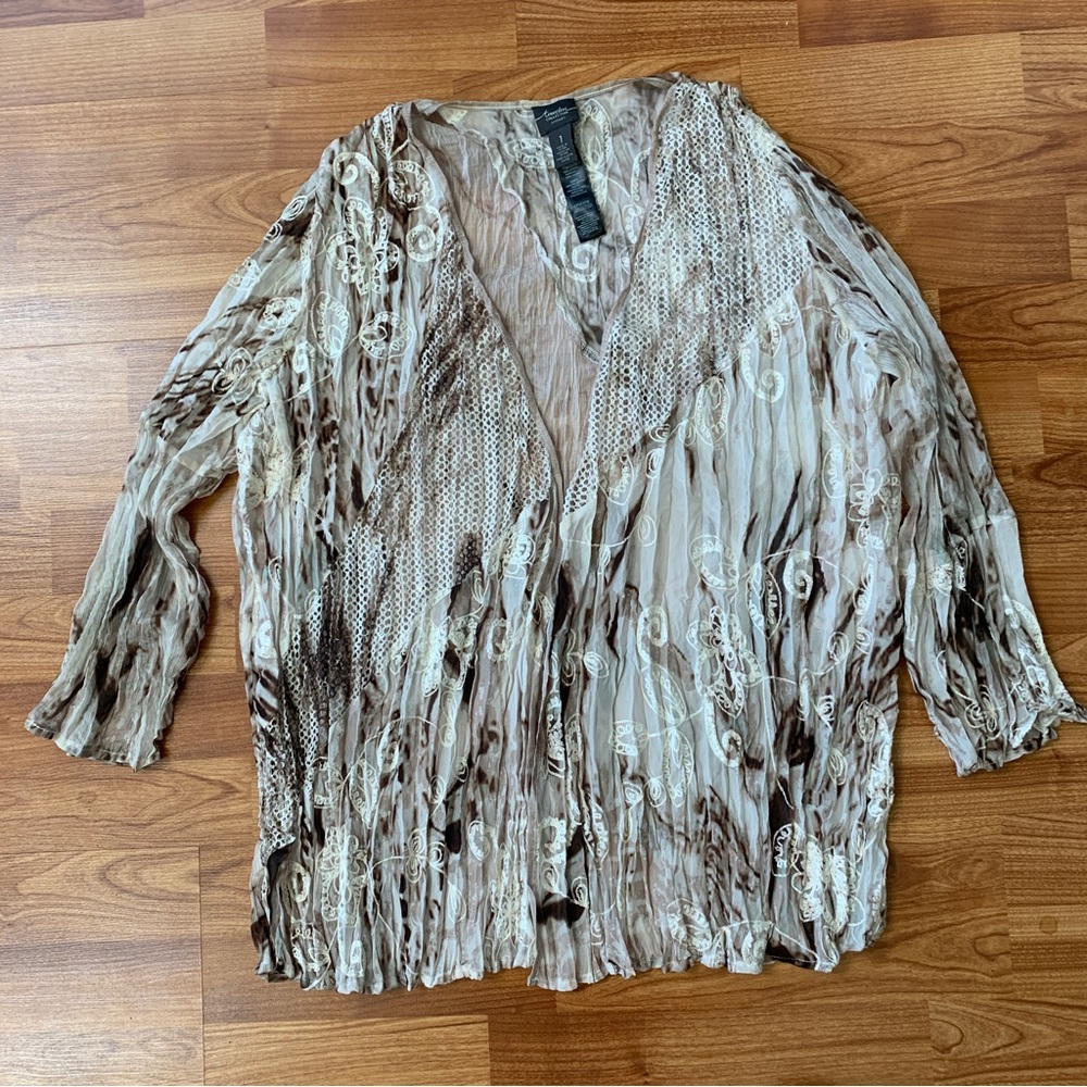 Chico’s coverup/blouse kimono top